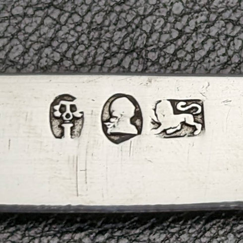 1818 British Antique White Pearl Shell Handle Pure Silver Blade Folding Pen Knife